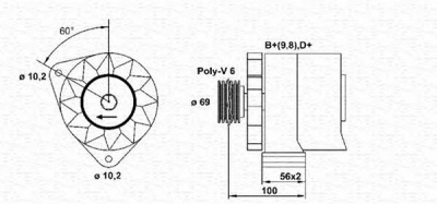 MAGNETI MARELLI 943356617010 -  Генератор